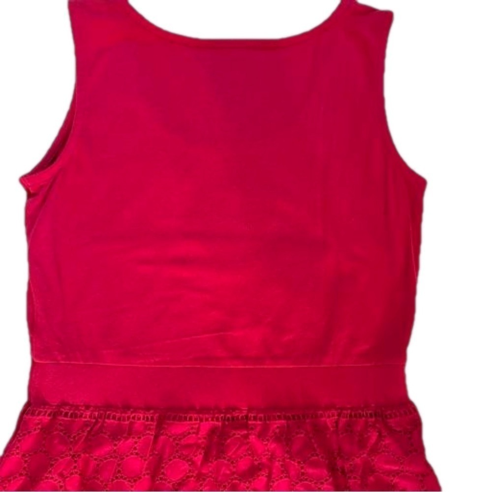 Isaac Mizrahi Red Maxi Dress  XS Eyelet Fully Lined Elastic at Waist NEW 54" - Picture 6 of 15